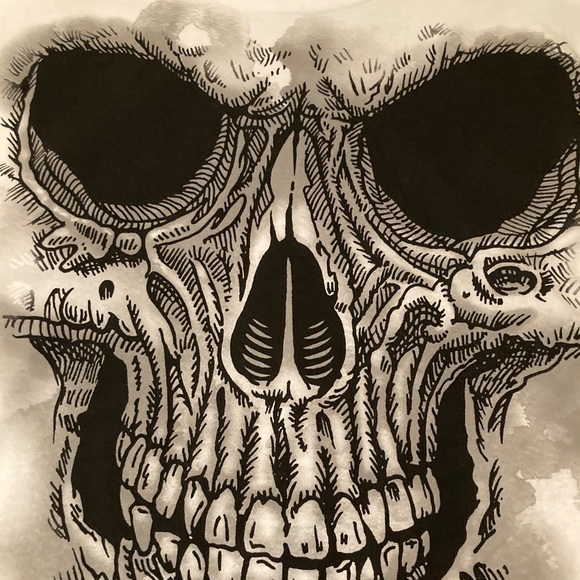 Skull T-shirt Men’s 2X (50-52). White NEW Halloween - Picture 2 of 10